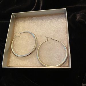 Silver tine hoops